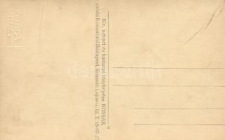 Főhadnagy portréja, fotólap, Kossak budapesti műterméből, 13,5×9 cm