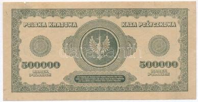 Lengyelország 1923. 500.000M T:III tűly., kis anyaghiány
Poland 1923. 500.000 Marek C:F needle hole...