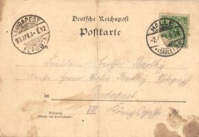 1893 (Vorläufer!) Haide, Waldkater bei Hallee a. Saale; / military barracks, soldiers, litho  (fa)