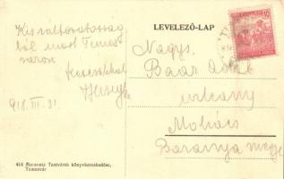 Temesvár, Timisoara; Losonczi tér, Hunyadi utca. Moravetz testvérek könyvkereskedése / square, stree...