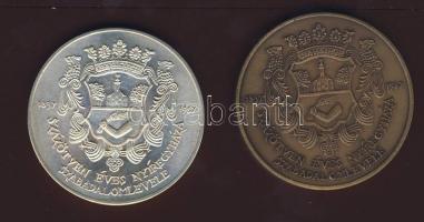 1987. "MÉE-V.Ferdinánd" Ag+Br emlékplakett pár T:1/2