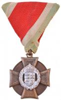 1923. Legénységi Szolgálati Díszérem Br kitüntetés, ezüstözött rátéttel, mellszalaggal, hátoldalán 1936. X. 11. dátum gravírozva T:2 / Hungary 1923. Medal for Long Service for the Soldiers Br decoration with silver plated overlay, with ribbon, date engraved on reverse 1936. X. 11. C:XF NMK.: 360.