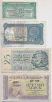 Vegyes: Csehszlovákia 1945. 10K + 50K + 1961. 25K + Szlovákia 1940. 100K T:III,III- Mixed: Czechoslovak 1945. 10 Korun + 50 Korun + 1961. 25 Korun + Slovakia 1940. 100 Korun C:F,VG Krause 60, 62, 89, 10