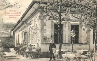 Budapest XII. Svábhegy, Kovács vendéglője a Vadásztanyához, kert helyiség (EK)