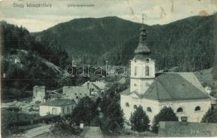 Óhegy, Stare Hory; búcsújáróhely, templom, Machold F. kiadása / pilgrimage, church