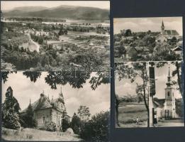 Nógrádverőce - 3 db MODERN városképes lap, Képzőművészeti Alap kiadásai / 3 MODERN Hungarian townview postcards