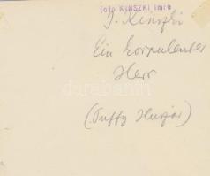 cca 1932 Kinszki Imre (1901-1945): Egy testes úr, pecséttel jelzett, aláírt vintage fotóművészeti al...