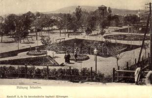 Hátszeg, Hateg; Sétatér, Kendoff A. és fia kiadása / promenade (EK)