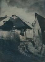 1924 Kerny István (1879-1963): Tabáni részlet, guminyomat, 22,5x16,5 cm