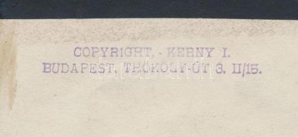 1924 Kerny István (1879-1963): Tabáni részlet, guminyomat, 22,5x16,5 cm