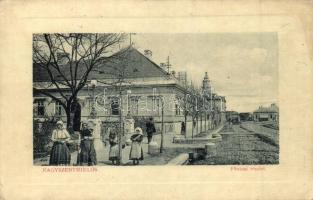 Nagyszentmiklós, Sannicolau Mare; Fő utcai részlet, W.L. Bp. 6713. / main street view  (EK)