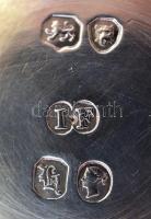 Ezüst (Ag.) mécsestartó, jelzett, mesterjeggyel (IF), apró horpadással, m:6,5 cm, h:12,5 cm, nettó: ...