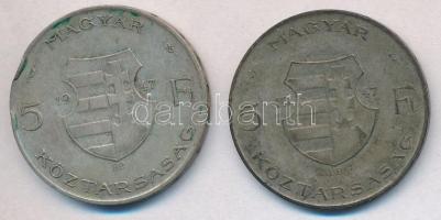 1947. 5Ft Ag "Kossuth" (2x) T:2- patina,ph.
Adamo F8.1
