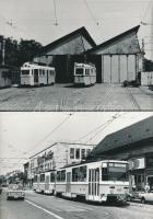 Budapesti villamosok tétele, 7 db fotó, 9x13 cm és 18x13 cm közötti méretekben