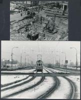 Budapesti villamosok tétele, 7 db fotó, 9x13 cm és 18x13 cm közötti méretekben