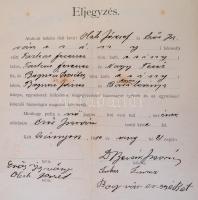 Nagy okmány tétel, születési, keresztelési, házassági stb. anyakönyvi kivonatok, nagyrész átnézetlen...