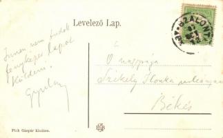 Nagyszalonta, Salonta; Csonkatorony, taligák. Pick Gáspár üzlete / tower, wheelbarrows (EK)