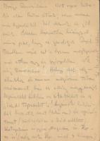 1944 Festetics György kézzel írt, kétoldalas levelezőlapja felesége részére Csótról