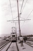 1984 Budapest, az 1-es villamos próbajáraton, 38 db 24x36 mm-es vintage negatív felvétel