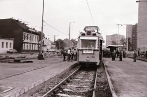 1984 Budapest, az 1-es villamos próbajáraton, 38 db 24x36 mm-es vintage negatív felvétel