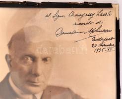 1936 Bernandino Molinari (1880-1952) olasz karmester dedikált fotója. Üveg keretben / 
1936 Bernand...