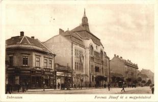 Debrecen, Ferenc József út, megyeháza, Arany Angyal gyógyszertár, Frank Ede üzlete (EK)