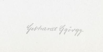 cca 1973 Gebhardt György (1910-1993) aláírt vintage fotóművészeti alkotása, 18x24 cm