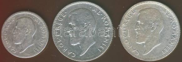 Románia 1910,1912. 1L Ag + 1912. 50b Ag T:2,3