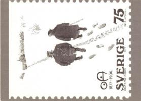 8 db MODERN vegyes témájú képeslap: térképek, városképes lapok, Oskar Andersson grafika reprint, egy...