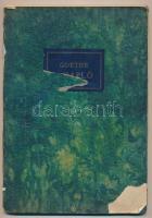 Goethe: A napló. Forditotta Kosztolányi Dezső. Hermann Lipót négy kőrajzával. Számozott. Bp., 1924. Genius. 32 lev.  Könyvgyűjtők részére 1000 géppel számozott és merített papiroson nyomott példányban készült bibliofil példányból az 511-ik. A Négy kőnyomat nélkül. Kissé hiányos papír védőborítóval.