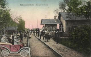 Budapest XVI. Rákosszentmihály, Körvasút és őrház, automobilos montázs. Kiadja Szűcs Győző