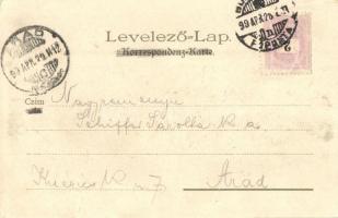 1899 Nagyvárad, Oradea; Püspöki palota / Episcopal palace, litho s: Geiger R