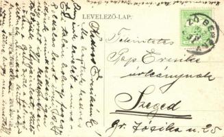 Mezőberény, Vasútállomás gőzmozdonnyal. W. L. Bp. 4042. Plitz Márton kiadása