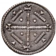 1141-1162. Denár Ag II. Géza (0,3g) T:1- /  Hungary 1141-1162. Denar Ag Géza II (0,3g) C:AU Huszár: 152., Unger I.: 72.