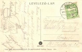 Csaca, Cadca, Caca; Úri utca, Politzer szálloda. Taub Emil kiadása / street view, hotel