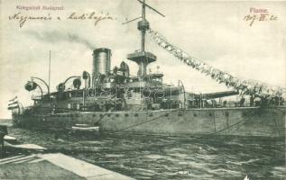 SMS Budapest Osztrák-Magyar Monarch-osztályú partvédő csatahajó / Kriegschiff / K.u.K. Kriegsmarine, SMS Budapest