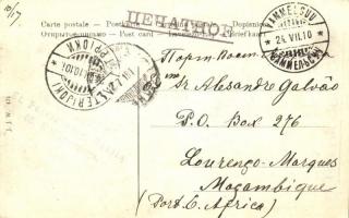 Saint Petersburg, Lutheran church, street view with automobile, TCV card