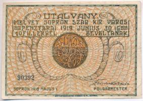 Sopron 1918. 10f utalvány T:III
Adamo SOP-4.1