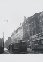 cca 1958 Budapest, 3-as villamos, korabeli vintage negatívról készült mai nagyítás, 25x18 cm