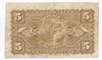 Argentína 1884 (1883). 5c elcsúszott hátlapi nyomat T:III- tűly.
Argentina 1884 (1883). 5 Centavos ...