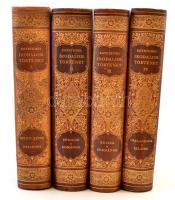 Egyetemes irodalomtörténet. Szerk.: Heinrich Gusztáv. 1-4. köt. Bp., 1903-1911. Franklin. Aranyozott...