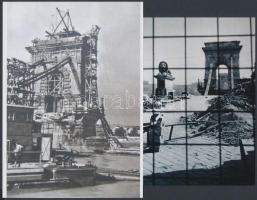 cca 1948-1964 Budapesti hidak, Fekete György (1904-1990) budapesti fényképész hagyatékában fellelt 5...