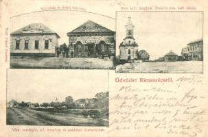 Rimaszécs, Rimavska Sec; Városháza, templom, posta, iskola, Róth Dávid üzlete és saját kiadása / town hall, church, post office, school, shop