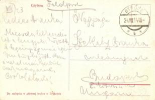 Grybów, multi-view postcard