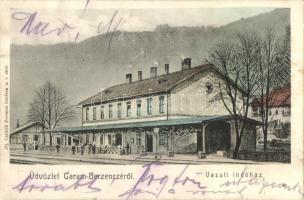 Garamberzence, Hronská Breznica; Vasúti indóház, vasútállomás, Ifj. Czideik Ferenc kiadása / railway station (felületi sérülés / surface damage)