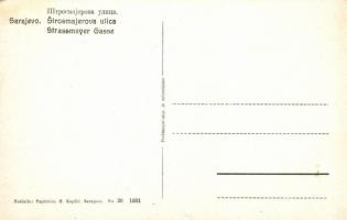 Sarajevo, Strosmajerova ulica / Strassmayer Gasse / street view, shop of E. Milanovic