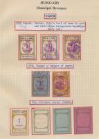 Gary Ryan magyar városi okmánybélyeg gyűjteménye, kb 2.000 különféle városi okmánybélyeg 7 albumban,...