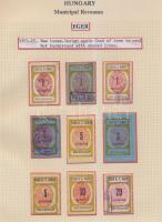 Gary Ryan magyar városi okmánybélyeg gyűjteménye, kb 2.000 különféle városi okmánybélyeg 7 albumban,...