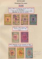 Gary Ryan magyar városi okmánybélyeg gyűjteménye, kb 2.000 különféle városi okmánybélyeg 7 albumban,...