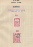 Gary Ryan magyar városi okmánybélyeg gyűjteménye, kb 2.000 különféle városi okmánybélyeg 7 albumban,...